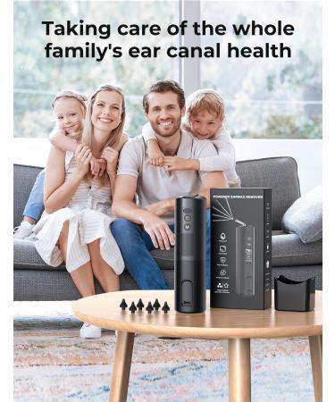 Electric Ear Wax Removal Kit - 6 Reusable Tips LED Display Waterproof & Safe Ear Cleaner Effective Ear Cleaning Solution - Buy Online on GoSupps.com