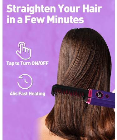 Buy Portable Cordless Hair Straightening Brush | Negative Ion Heated Hair & Beard Comb | Anti-Scald Design | Ceramic Heat with Auto Off - Fast International Shipping - Buy Online on GoSupps.com