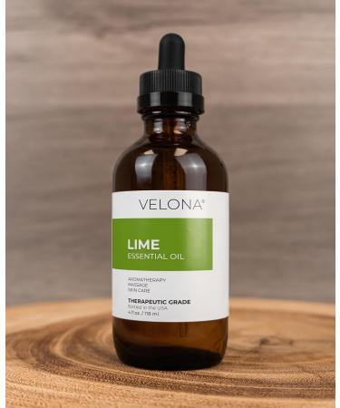 Lime Essential Oil by Velona - 32 Fl Oz | Therapeutic Grade for Aromatherapy & International Shipping - Buy Online on GoSupps.com