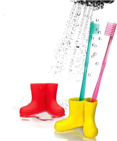 Buy Pink Silicone Toothbrush Holder Boots for 2 - Hoobbe | International Shipping Available - Buy Online on GoSupps.com