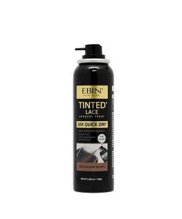 EBIN NEW YORK Tinted Lace Spray - 3.38oz/ 100ml Medium Dark Brown | Fast Drying Water Resistant No Residue Even Application Skin-Matching Tone Natural Look 3.38 Fl Oz (Pack of 1) Medium Dark Brown - Buy Online on GoSupps.com