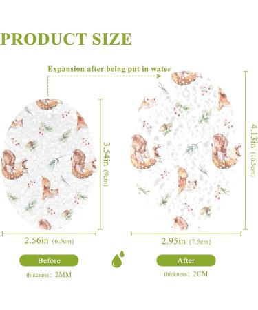 3-Pack Cleaning Kitchen Sponges Oval Sika Deer Leaves Kitchen Cellulose Dishwashing Wood Pulp Cotton - Buy Online on GoSupps.com