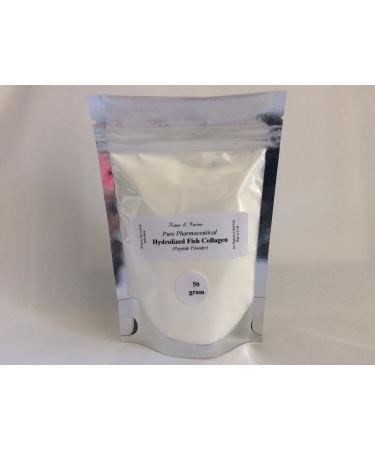 HYDROLIZED Fish Collagen PEPTIDE Powder 50gm (Low Molecular Weight) for Beautiful Younger Looking firmer Skin.
