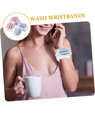 4pcs Face Wash Wristband Stretchy Hair Ties Wrist Spa Washband Wristbands Wash Arm Bee Suit Wrist Scrunchies for Washing Face Rose Gold Ribbon Towel Cleaning Tape Elastic Flannel - Buy Online on GoSupps.com