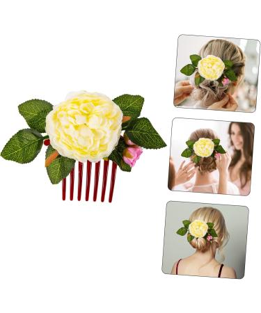 Didiseaon Hair Side Combs for Women French Hair Combs Dappen Dish for Acrylic Nails Rainbow Pencil Holder Wedding Hair Comb Flower Hair Decor Flower Headdress Women's Plastic Leaf - Buy Online on GoSupps.com