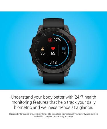 Garmin 010-02582-10 Epix Gen 2 Premium Active Smartwatch | AMOLED Touchscreen | Health & Wellness Features | Adventure Watch | Black Titanium - Buy Online on GoSupps.com