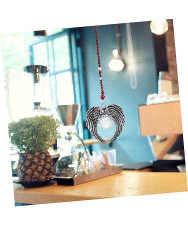 Hohopeti Crystal Pendant Window Decor Retro Home Decor Christmas Zinc Alloy Pendant Commemorate Tree Pendant 39x6.5cm Dark Red - Buy Online on GoSupps.com