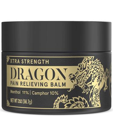 Dragon Balm 2.0oz Jar Xtra Strength- Muscle and Joint Discomfort Relief Quick Absorb Natural Ingredients - for Back Elbows Feet Hands HIPS Legs and Neck