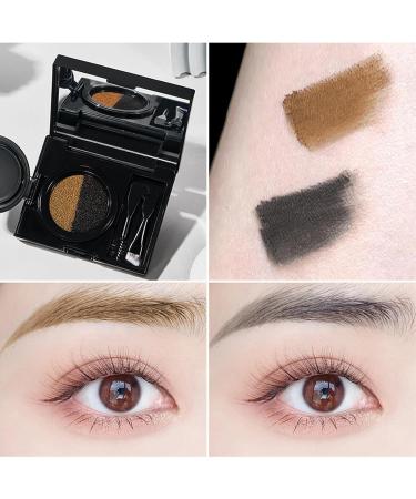  brooksnaji Eyebrow Pomade - Waterproof Eyebrow Gel Smudge-Proof Shaping Pomade | Two-Tone Eyebrow Mascara Eyebrow and Eyeliner with Stamp and Dual-Purpose Brush - Buy Online on GoSupps.com