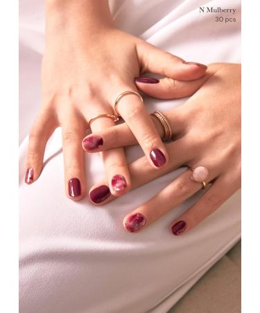 ohora Semi Cured Gel Nail Strips (N Mulberry) - Salon-Quality, Long Lasting, Easy to Apply & Remove - Buy Online on GoSupps.com