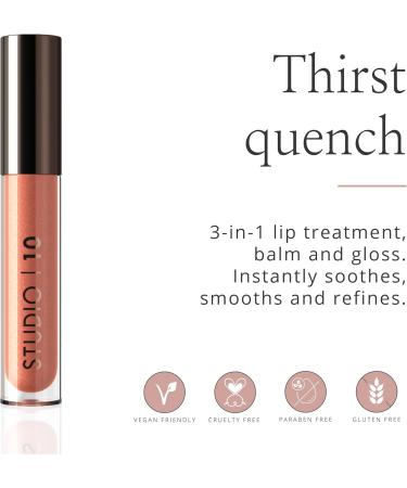 Studio 10 Perfecting Lip Balm Triple Action Moisturizing Tinted Lip Balm Ultimate Treatment for Hydrated Plump Lips Wearable Peach Tint - Buy Online on GoSupps.com