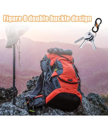 20-Piece Stainless Steel S-Carabiner Keychain Set | Locking Carabiner Hooks for Outdoor Fishing Camping & Hiking - Buy Online on GoSupps.com