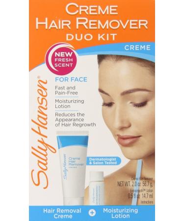 Sally Hansen Creme Hair Remover Kit - Quick & Gentle Formula with Vitamin E & Aloe for Face & Sensitive Areas - 4 Pack with Nose Cleaning Brush - Smooth Skin Solutions - Buy Online on GoSupps.com