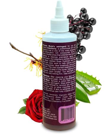 Princess Mudd Elderberry & Witch Hazel Astringent for Oily Skin | Oil Balancing Pore Reducing Acne Fighting with Aloe Vera & Rose Water - 8 oz - Buy Online on GoSupps.com