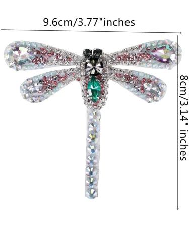 Rhinestone Dragonfly Beaded Patch - 2 Piece Set for DIY Clothing Decoration - Buy Online on GoSupps.com