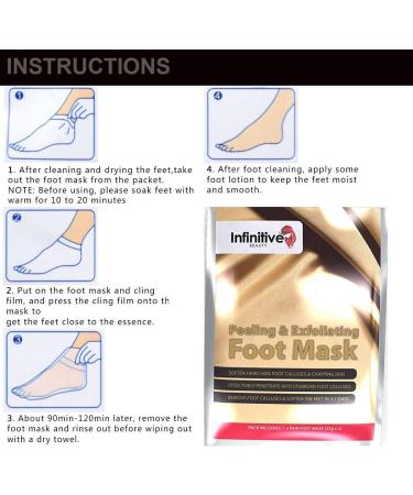2 Pairs Foot Peeling Foot Mask - Exfoliating Socks and Moisturising Set for Peeling Off Calluses & Dead Skin - Buy Online on GoSupps.com