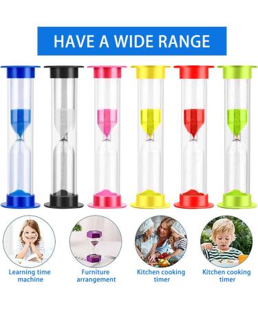6-Piece Colored Sand Hourglass Timers - 30s to 10min | Kids School & Home Decor - Buy Online on GoSupps.com