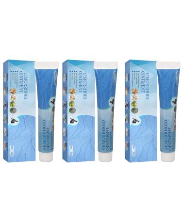 YUYTE Hemorrhoid Cream Anti Itch Cream Hemorrhoid Ointment 3 Pieces 0.7 Oz Lymphatic Drainage Itch Relief Herbal Mild Anus Health Care Cream