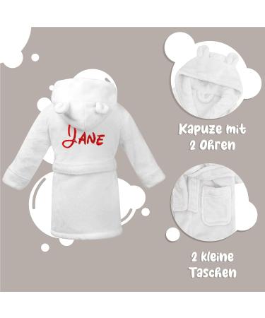 Personalized Baby Bathrobe - KDO Magic Hooded Embroidered Morning Mantle Gift (18-24 Months) - Multiple Colors - Ideal for Christmas & Birthday - Buy Online on GoSupps.com