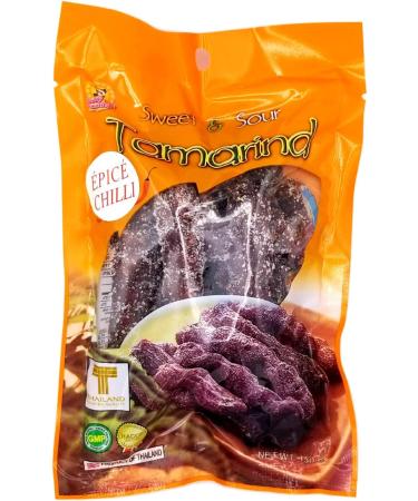 Teddy Bear Spicy Tamarind Candy 150g - Pack of 4 (600g) - 100% Real Chili Coated Tamarind Fruit Candy Snack - Sweet & Sour Natural Fruit Sticks - Buy Online on GoSupps.com