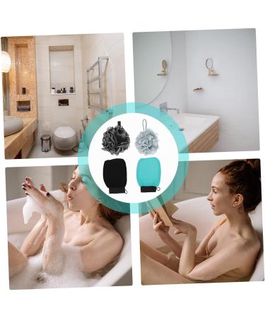 FRCOLOR 2 Sets Bath Set for Men - Body Scrub, Scrubber, Loofahs, Exfoliating Pad, Shower Gloves, Bubble Making Net - Bathroom Supplies for Clean and Refreshed Skin - Buy Online on GoSupps.com