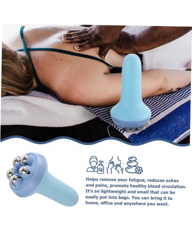 Ultechnovo 2PC Massage Roller & Ice Cream Roll Hammer | Percussion Back Massager | Manual Muscle Roller & Hand Devices with Steel Balls - 14.5x7.5cm - Buy Online on GoSupps.com