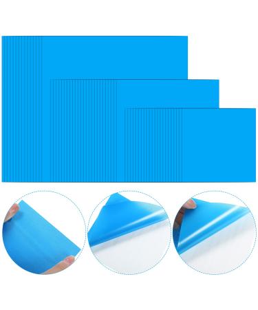 80 Pieces Pool Repair Patch Kit Self-Adhesive Vinyl Repair Patches Plastic Repair Patch Boat Repair Patches for Swimming Pools Inflatable Boats Raft Kayak Canoe, 10 x 10 cm, 7 x 7 cm, 5 x 5 cm (Blue)