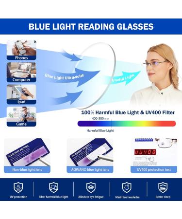 AQWANO Super Lightweight Frameless Reading Glasses for Women - Ultra Clear Lenses Designer Style 2 Pack (2.75) - Perfect International Shipping - Buy Online on GoSupps.com