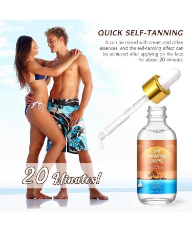 Self Tanning Drops for Face & Body - Natural Bronzing Drops for Sunless Glow | Radiant Tan 2.02 Fl Oz - Buy Online on GoSupps.com