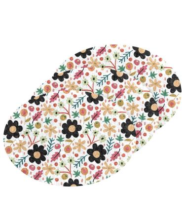 3-Pack Cleaning Kitchen Sponges Oval Cute Flowers Kitchen Cellulose Dishwashing Wood Pulp Cotton