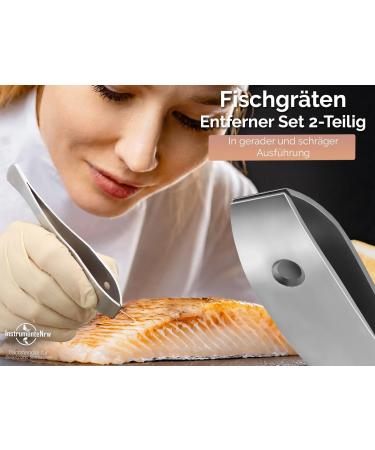 Premium Fish Kitchen Tweezers Set - Bone Remover Tongs | 2 Durable Fish Tweezers for Easy Cooking - Buy Online on GoSupps.com
