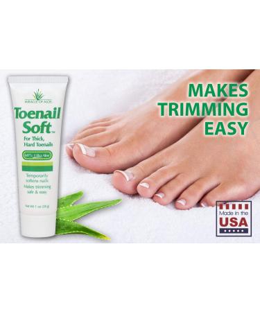 Miracle of Aloe Toenail Soft 60% UltraAloe Temporary Nail Softening Cream 28.3g - Buy Online on GoSupps.com