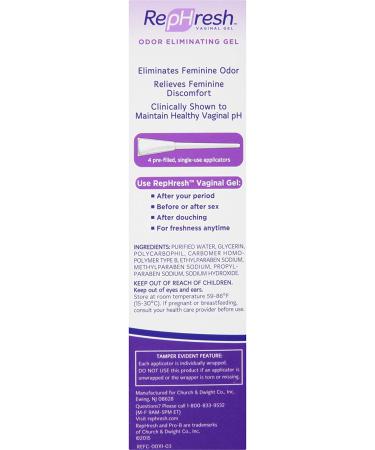 RepHresh Vaginal Gel 0.07oz with 4 Pre-filled Applicators - pH Balance Support - Buy Online on GoSupps.com