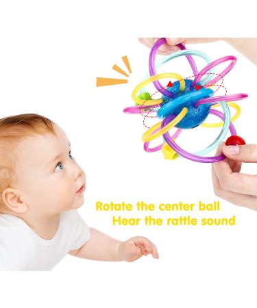 Zooawa Bite Ring for Babies - Food-Grade 360 Rotating BPA-Free Teething Toy | Soft TPU Multi-Colored Teething Aid for Toddlers - Buy Online on GoSupps.com
