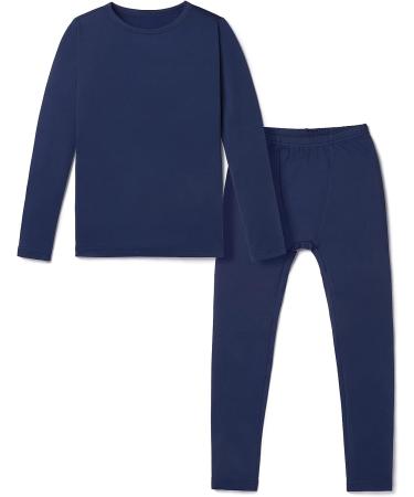 TSLA Kid's Soft Fleece Lined Thermal Underwear Set - Navy, Size 12 - Buy Online on GoSupps.com
