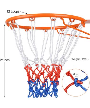 Mumicol Heavy Duty Basketball Net Replacement - Fits 12 Loops - Indoor/Outdoor Standard Hoop Net - 1 Pack - Buy Online on GoSupps.com