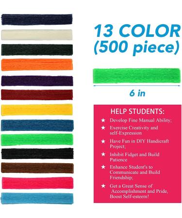 Bofoho 500pc Bendable Wax Yarn Sticks: Non-Toxic Craft Material - Perfect Gift for Teen DIY Projects - Buy Online on GoSupps.com