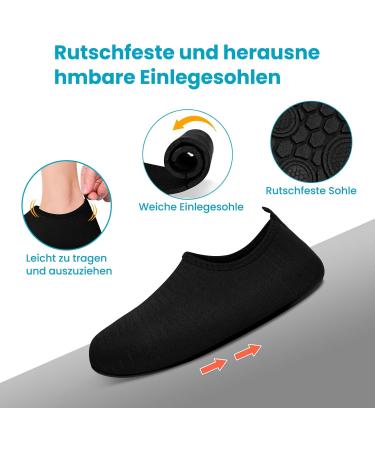 Buy Benpen Waterproof Bathing Shoes for Men & Women | Fast Drying Aqua Shoes | Slipproof Beach & Water Sports Footwear | Size 38/39 EU Black Stripes - Buy Online on GoSupps.com