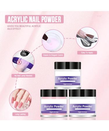 Acrylic Nail Kit for Beginners - Full Set with Acrylic Powder, Nail Extension Carving, and Brush (01) - Buy Online on GoSupps.com