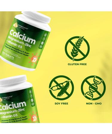 Health Pyramid Calcium Magnesium Zinc with Vitamin D3 - 100 Vegan Tablets for Strong Bones, Teeth, Nerve & Muscle Health - Buy Online on GoSupps.com