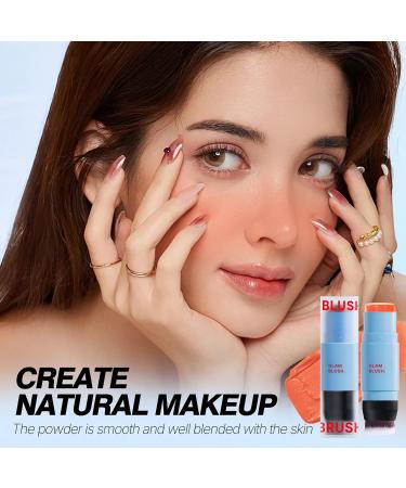 Creamy Blush Stick - Lightweight Multi-Use Stick for Lips & Cheeks | Long-Lasting Moisturizing Makeup with Dual Ends for Travel and Office - Buy Online on GoSupps.com