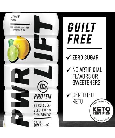 Whey Protein Water Sports Drink by PWR LIFT | Lemon Lime | Keto  Vitamin B  Electrolytes  Zero Sugar | Post-Workout Energy Beverage | 16.9 Fl Oz (Pack of 12) - Buy Online on GoSupps.com
