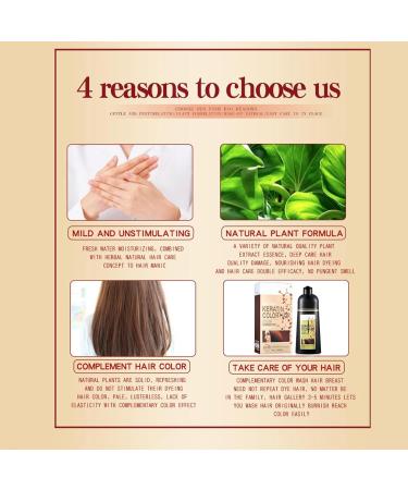 Fellflying Black hair color shampoo natural hair color shampoo 6in1 hair dye covers gray hair longlasting color shampoo for men and women lasts 30 days 500 ml - Buy Online on GoSupps.com