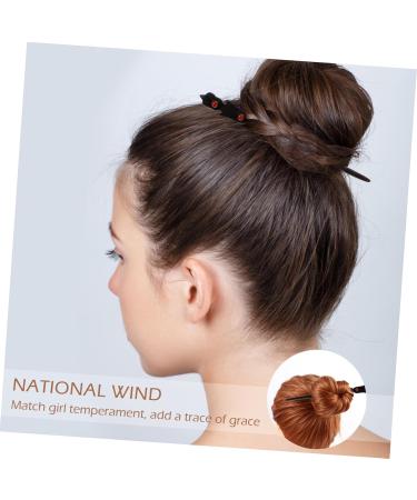 Beavorty Carved Ebony Hairpin Sandalwood Hair Sticks for Women wooden vintage hair sticks Hair Clips jade hair pins bride headpieces for wedding wood hair pin bun Chinese style Miss - Buy Online on GoSupps.com