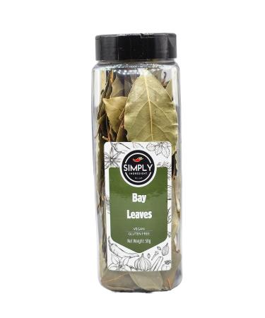 Simply Ingredient Gourmet Greek Whole Dried Hand-Picked Bay Leaves 58 grams Freshly Packed Laurel Leaves Non-GMO Bulk Bay Leaves Restaurant Grade