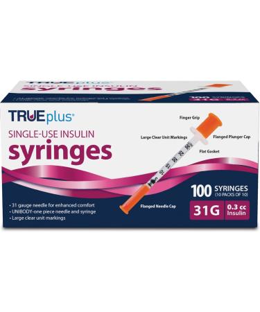 TRUEplus - Insulin Syringes 31g 0.3cc 5/16" (Pack of 100)