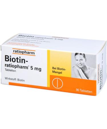 Buy Biotin Ratiopharm 5 mg Tablets - 90 Count for Healthy Hair Skin & Nails | International Shipping Available - Buy Online on GoSupps.com