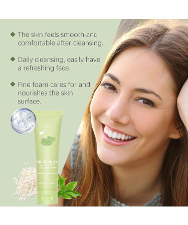 Mousse nettoyante aux haricots mungo avec pH quilibr nettoyant pour le visage nettoyant efficace pour le visage rafra chit et nourrit les peaux lisses pour les peaux sensibles (1 pi ce) - Buy Online on GoSupps.com