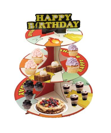 Cartoon Yellow Cupcake Stands for Kids Birthday Party Supplies