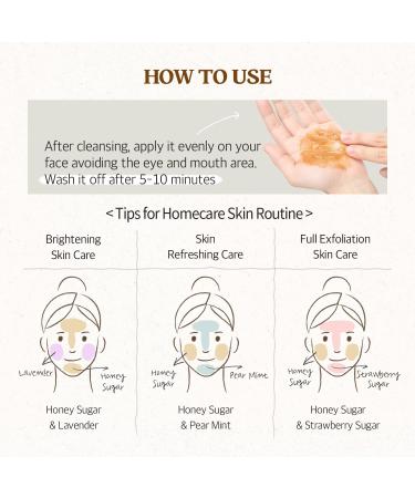 SKINFOOD Honey Sugar Mask 120g - Pore Cleanser & Skin Exfoliator - Buy Online on GoSupps.com